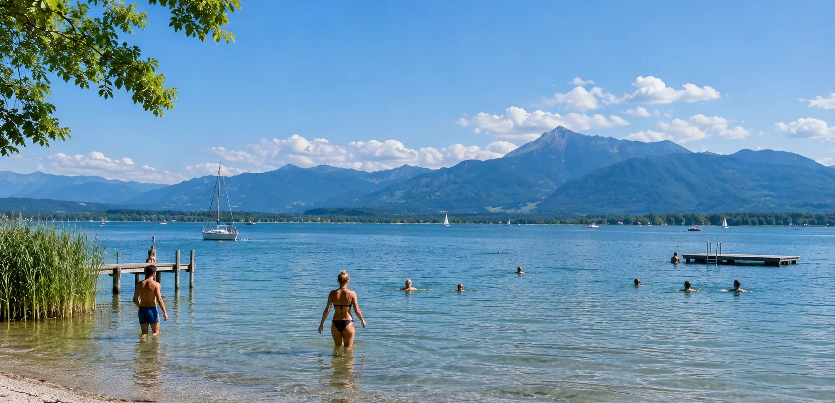 Baden im Chiemsee: Strandbäder, Eintritt und Badeplätze