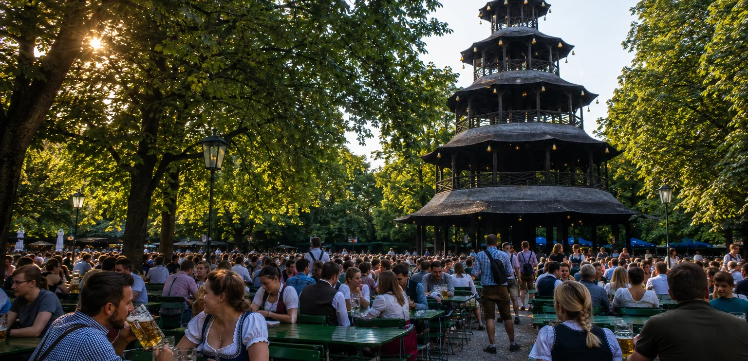 Die großen Biergärten Münchens: Größe, Bier und Anfahrt