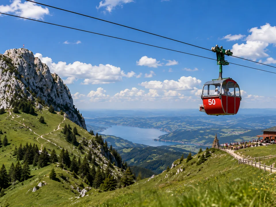 Kampenwandseilbahn: Auffahrt, Zeiten und der Blick auf den Chiemsee