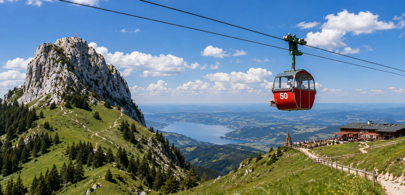 Kampenwandseilbahn: Auffahrt, Zeiten und der Blick auf den Chiemsee