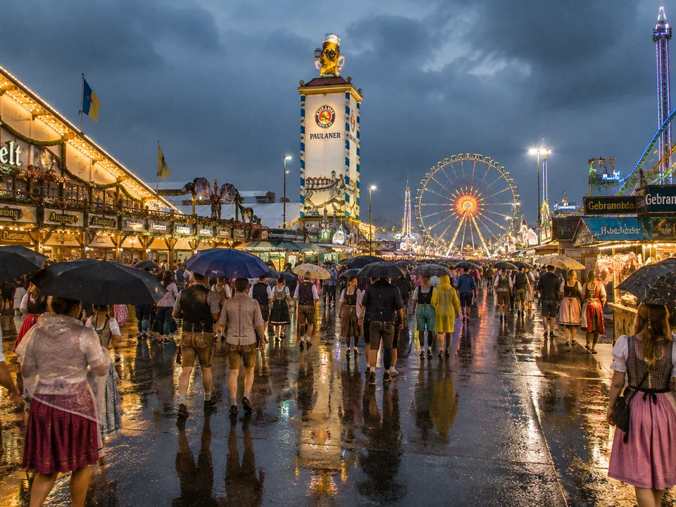 Wiesn bei Regen: was trotzdem funktioniert und was ausfällt